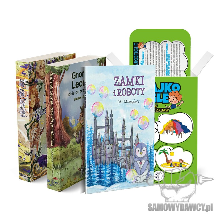Pakiet Zbiór legend niezwykłych + Zamki i Roboty + Gnomek Leonek + BAJKOFIGLE Bajkowe Karty Zabaw